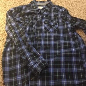 Button down plaid flannel shirt